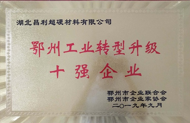 熱烈祝賀湖北昌利公司榮獲鄂州工業(yè)轉(zhuǎn)型升級10強企業(yè)、董事長龍其準榮獲“鄂州工業(yè)優(yōu)秀民營企業(yè)家”稱號